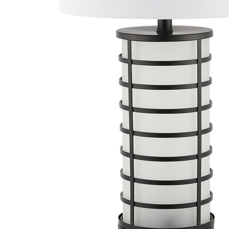 Jayce Modern Industrial Iron Nightlight LED Table Lamp with USB Charging Port