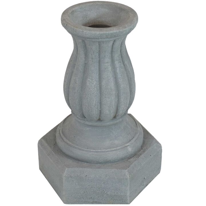 Sunnydaze Contemporary Pillar Polyresin Gazing Globe Stand