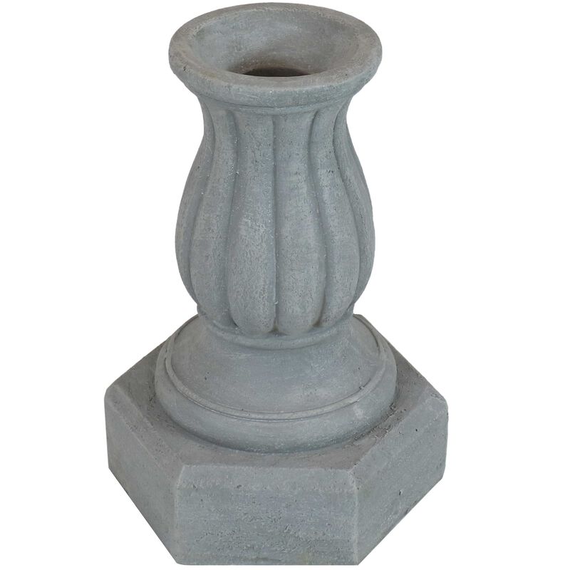 Sunnydaze Contemporary Pillar Polyresin Gazing Globe Stand
