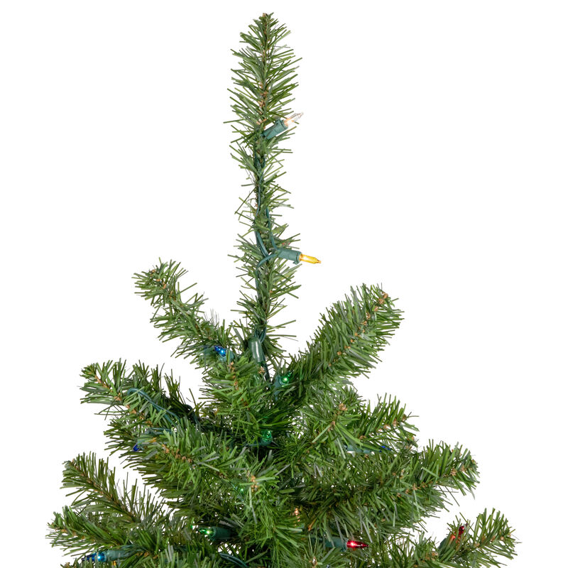 6' Pre-Lit Medium Canadian Pine Artificial Christmas Tree - Multicolor Lights