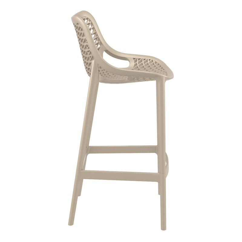 41.25" Black Solid Patio Bar Stool
