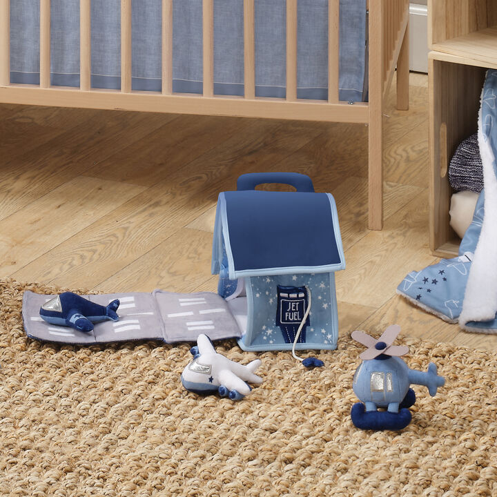 Bedtime Originals Interactive Airplane/Airport Plush Play Set with Stuffed Toys