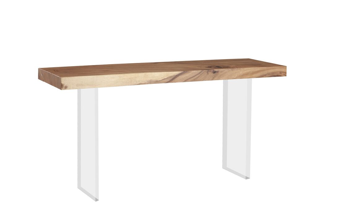 Floating Console Table with Acrylic Legs