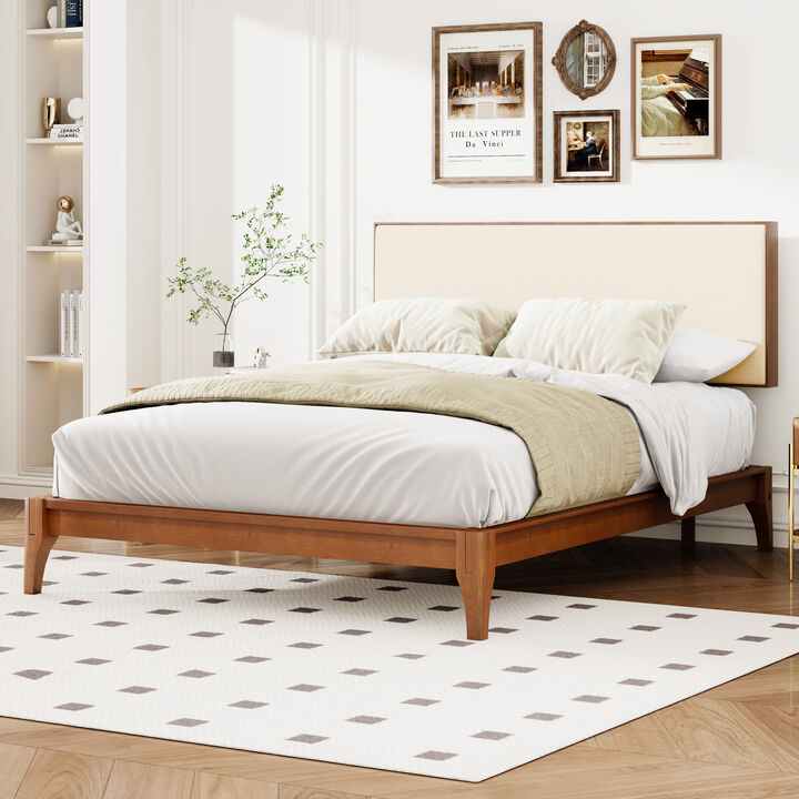 Merax Solid Platform Bed  with Headboard