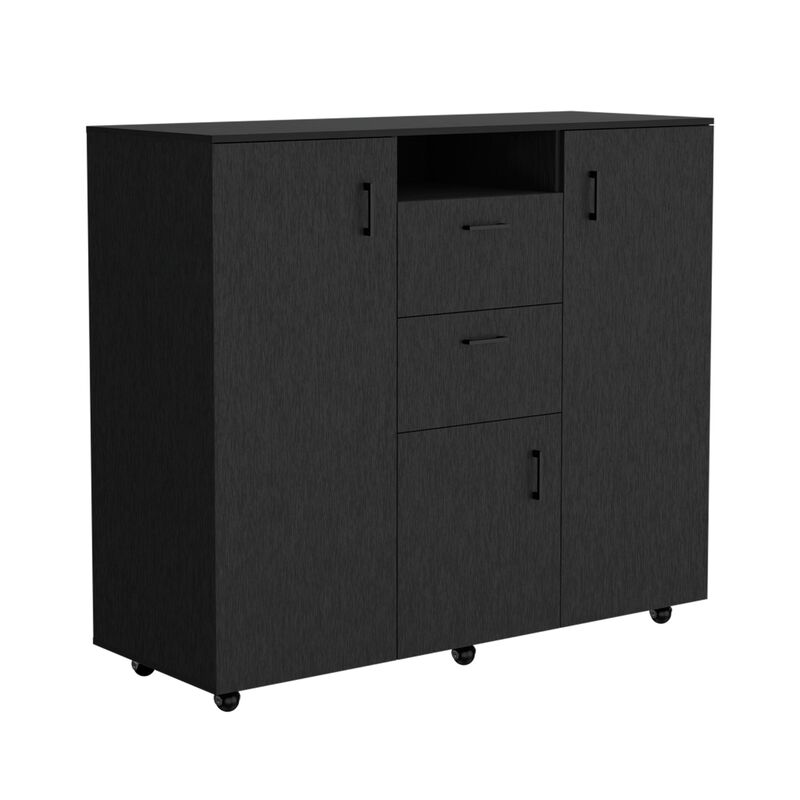 Double Door Cabinet Dresser Quizz, Bedroom, Black
