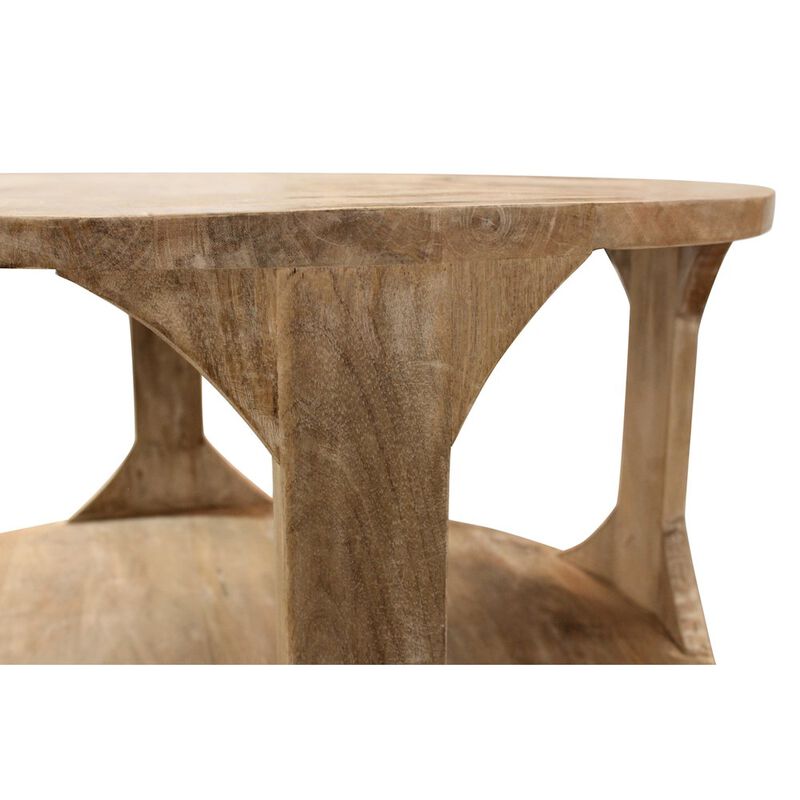 Alex Hamilton Jenna Round Cocktail Table with Shelf