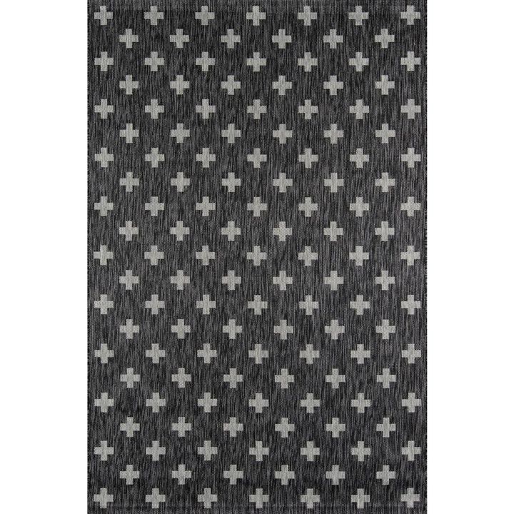 Novogratz Contemporary Rectangle Area Rug, Charcoal, 3'11 X 5'7
