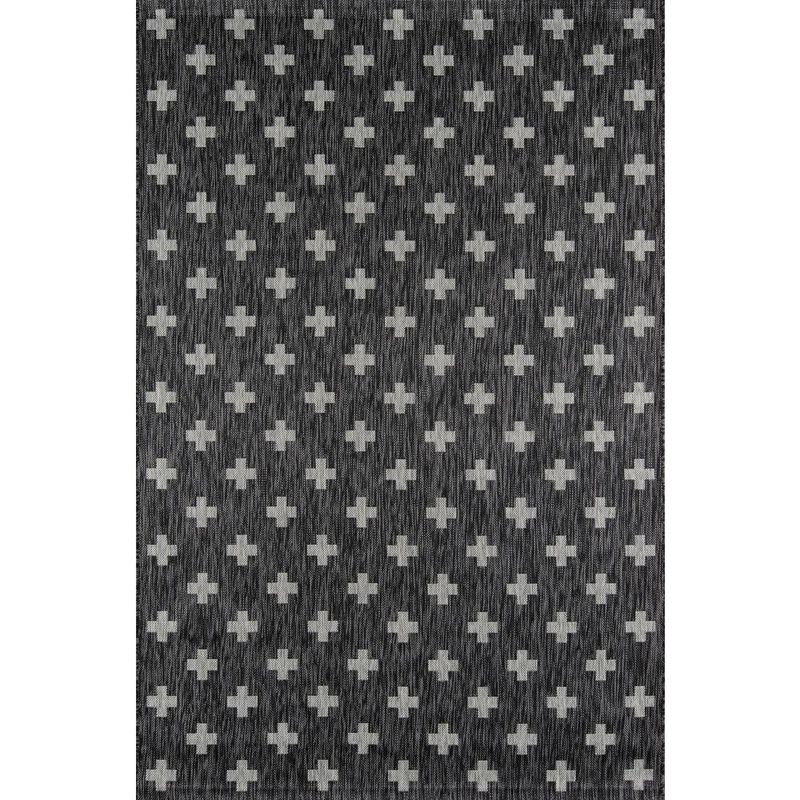 Novogratz Contemporary Rectangle Area Rug, Charcoal, 3'11 X 5'7