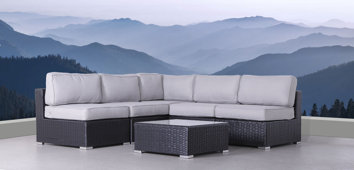 Living Source International Wicker Fully Assembled 4 - Person Seating Group with Cushions