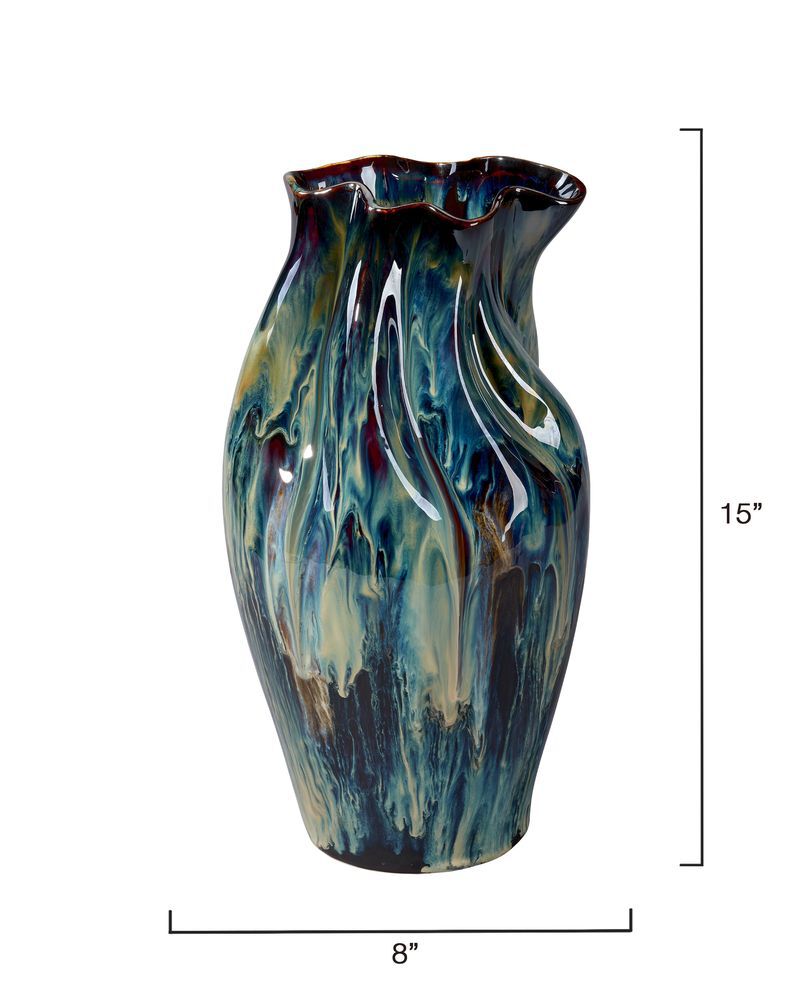 Large Whirl Ceramic Vase