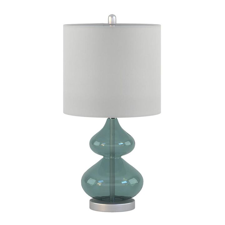 Belen Kox Ellipse Blue Glass Table Lamp Set (Set of 2), Belen Kox