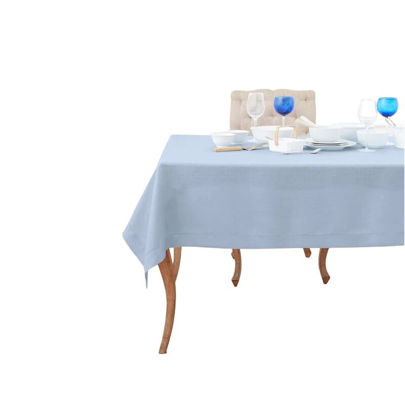 Solino Home 100% Pure Linen Tablecloth | Classic Hemstitch