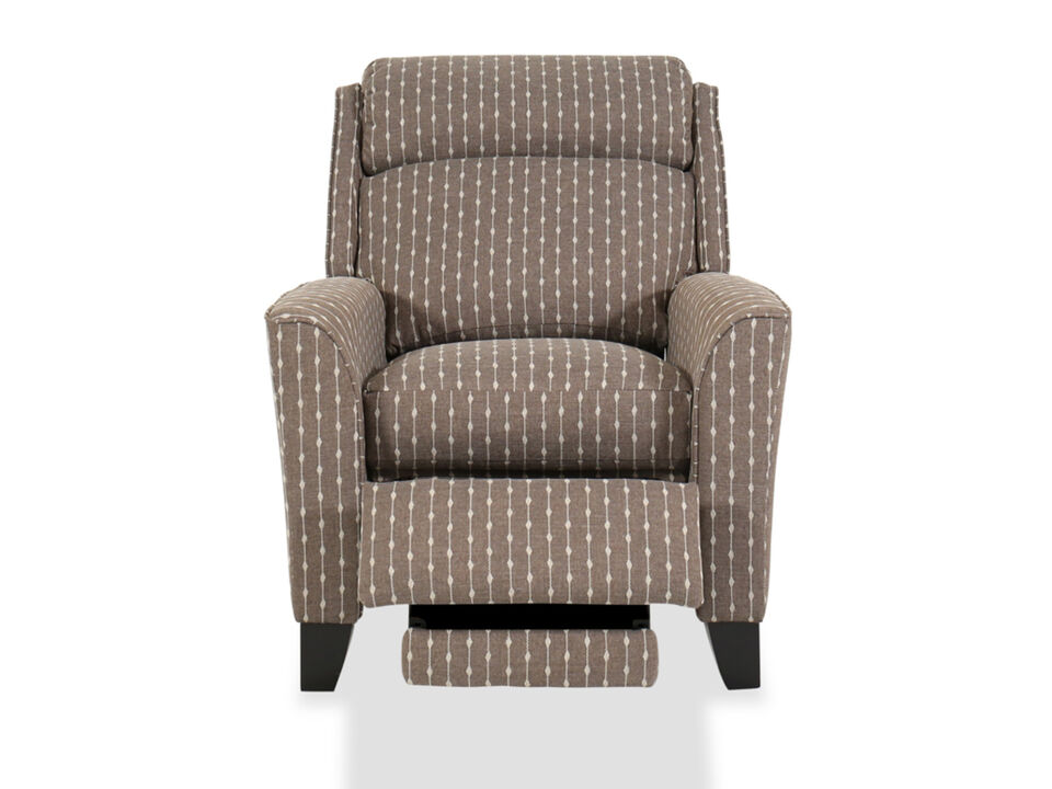 Brown La-Z-Boy recliner with striped pattern fabric