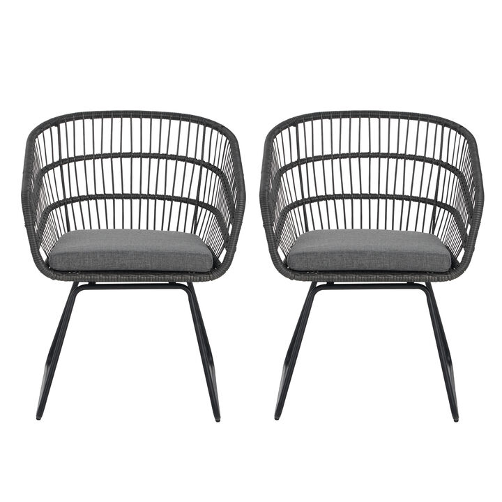 Merax 2PCS Outdoor Dining Chairs with Cushion