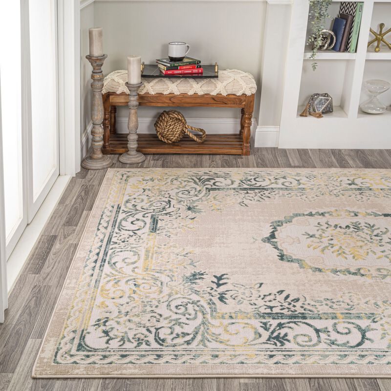 Rosalia Cottage Medallion Area Rug