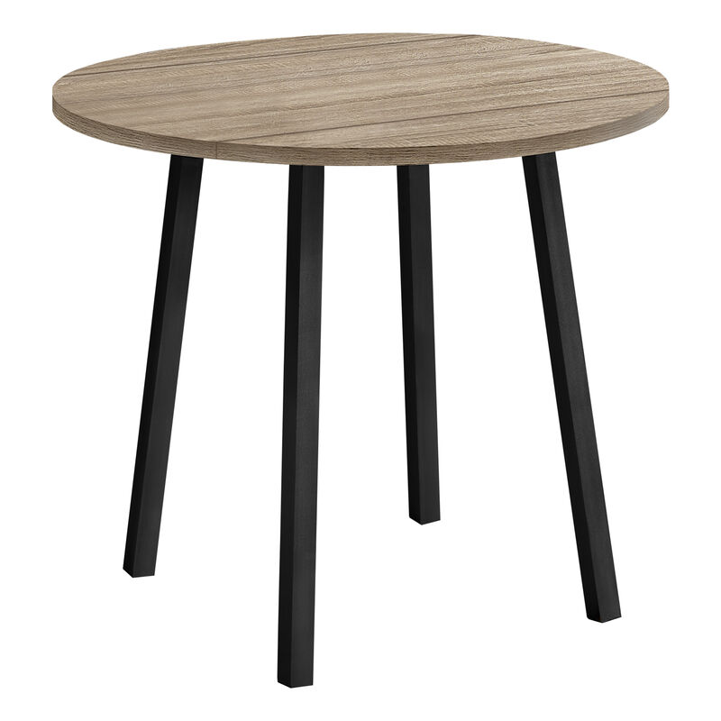 Monarch Specialties I 1003 Dining Table Set, 3pcs Set, Small, 35" Drop Leaf, Kitchen, Metal, Laminate, Brown, Black, Contemporary, Modern