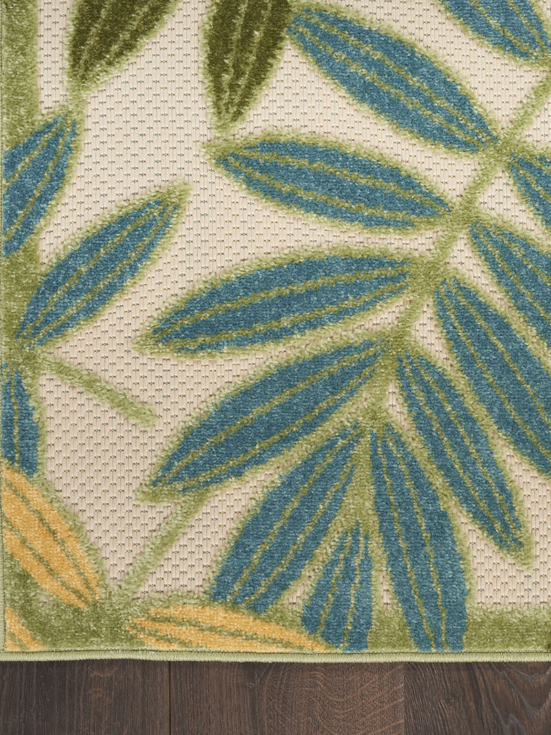 Aloha ALH18 Green/Multicolor 6' x 9' Rug