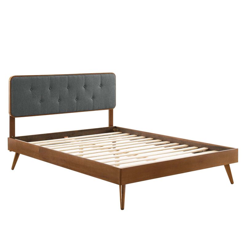 Modway - Bridgette Queen Wood Platform Bed with Splayed Legs