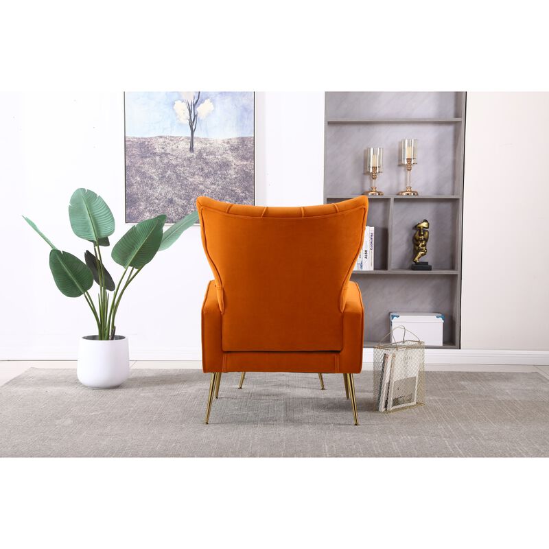 Modern Accent Chair With Ottoman, Comfy Armchair For Living Room, Bedroom, Apartment, Office