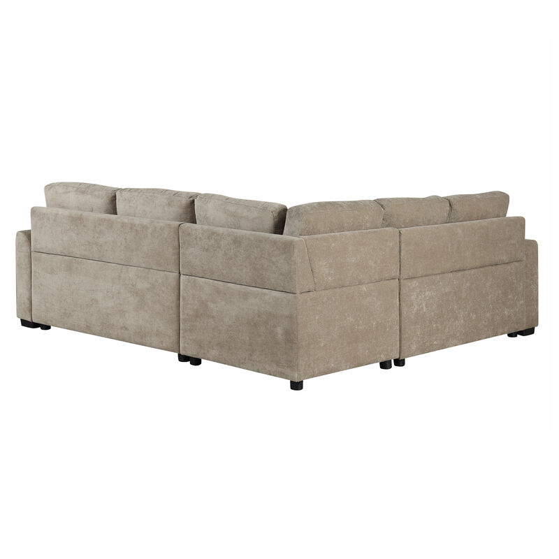Merax Pull-out Sleeper Sofa with Wheels