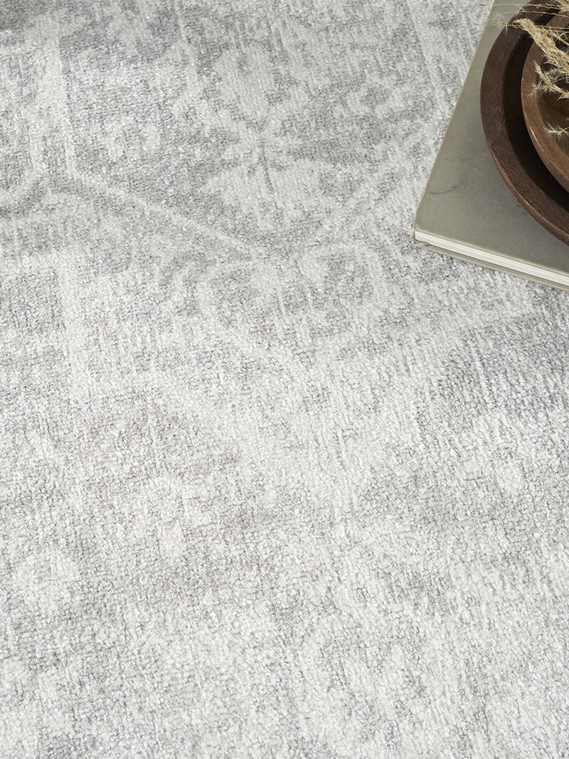 Astra Machine Washable ASW12 Gray 4' x 6' Rug
