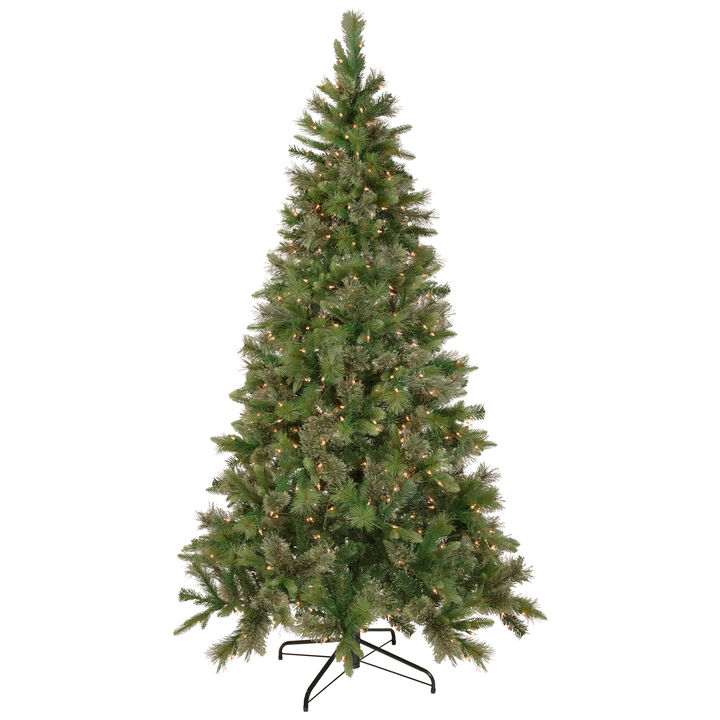 6.5' Pre-Lit Kingston Cashmere Pine Artificial Christmas Tree  Clear Lights