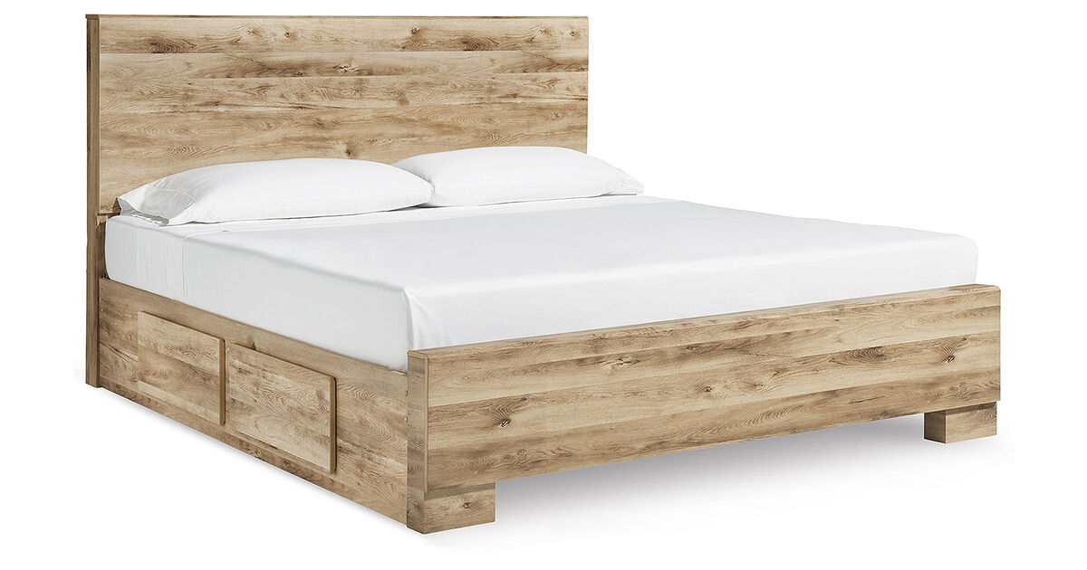Hyanna King Panel Bed with 2 Side Storage