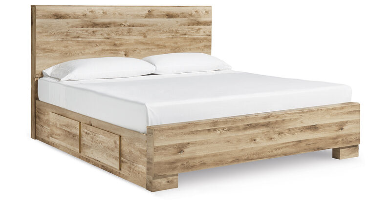 Hyanna King Panel Bed with 2 Side Storage