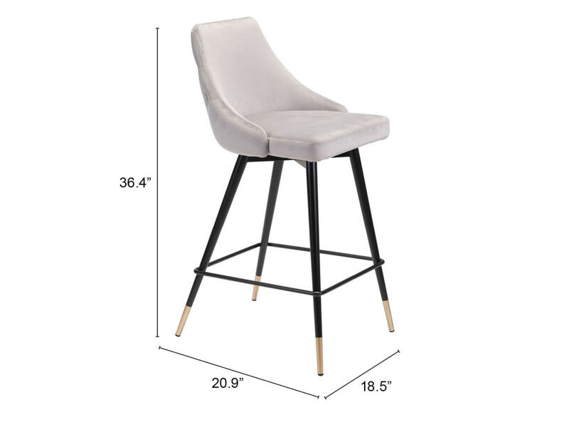 Piccolo Counter Stool Gray