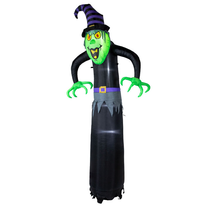 Sunnydaze Winifred the Wicked Witch Inflatable Halloween Decoration - 8 ft