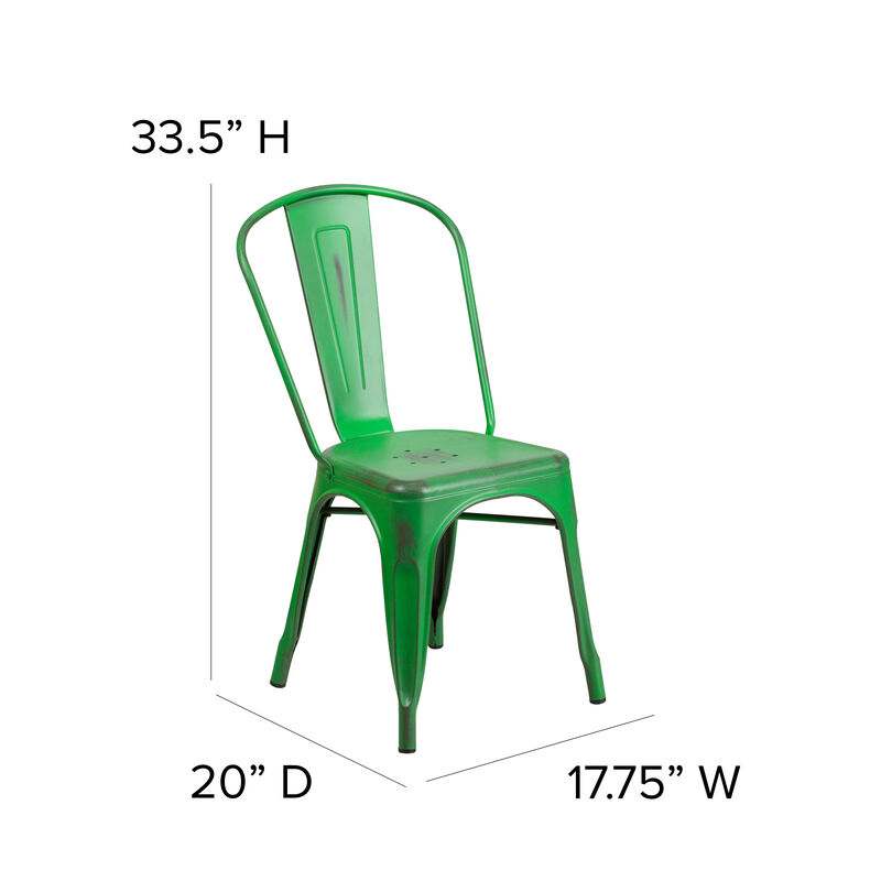 Distressed  Metal Chair