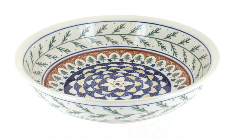 Blue Rose Polish Pottery Grapes Large Salad Bowl
