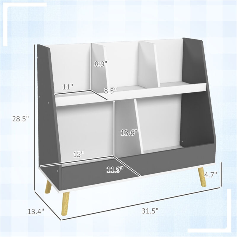 Sturdy Kids Bookcase with Open Shelves for Storytime Essentials