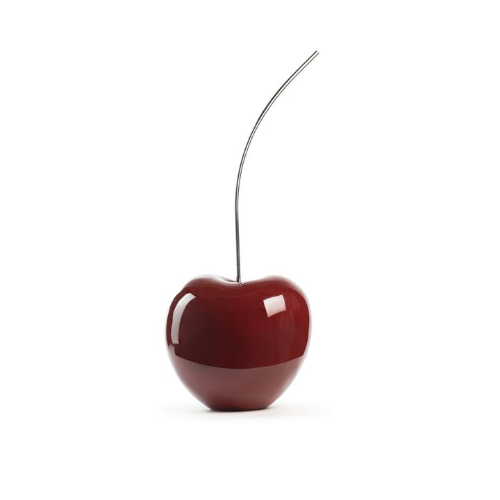Cherry Sculpture Chrome Resin Handmade 18" Tall