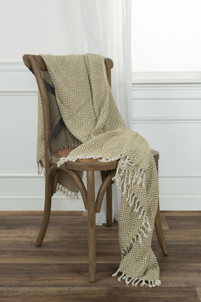 Natural 50" x 60" Throw Blanket