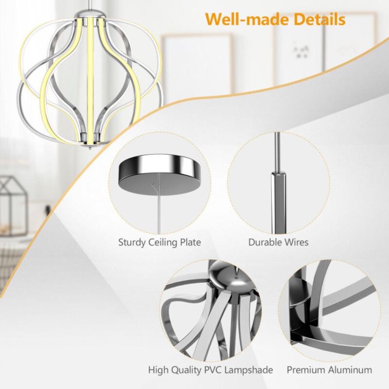 Hivvago Modern Dimmable Warm White LED Chandelier
