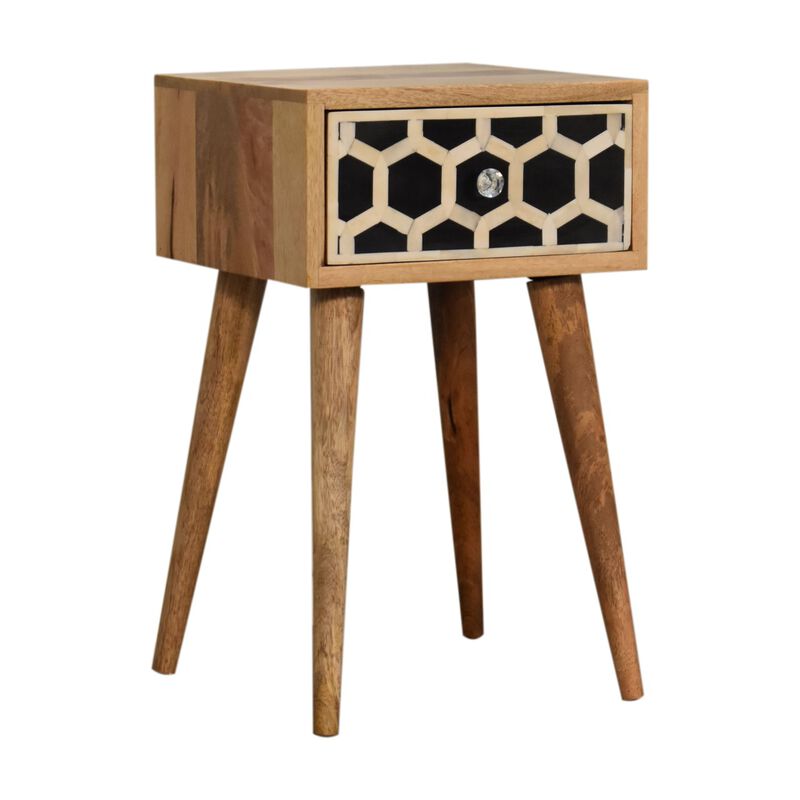 Mini  1 Drawer Bone Inlay NightStand