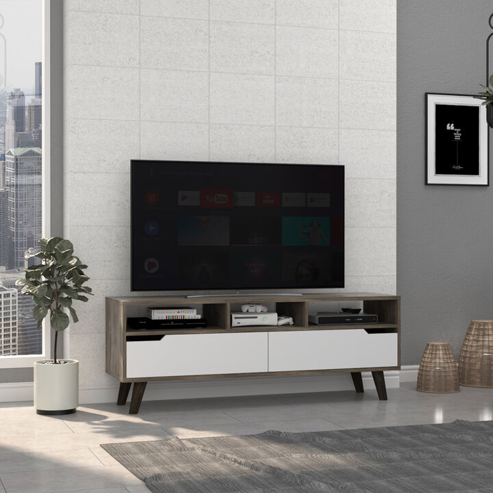 Tv Stand 2.0 For Tv´S Up 52" Bull, Living Room, Dark Brown / White