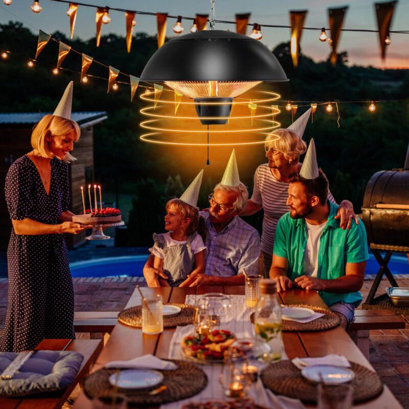 Hivvago 1500W Electric Hanging Patio Heater with IPX4 Waterproof