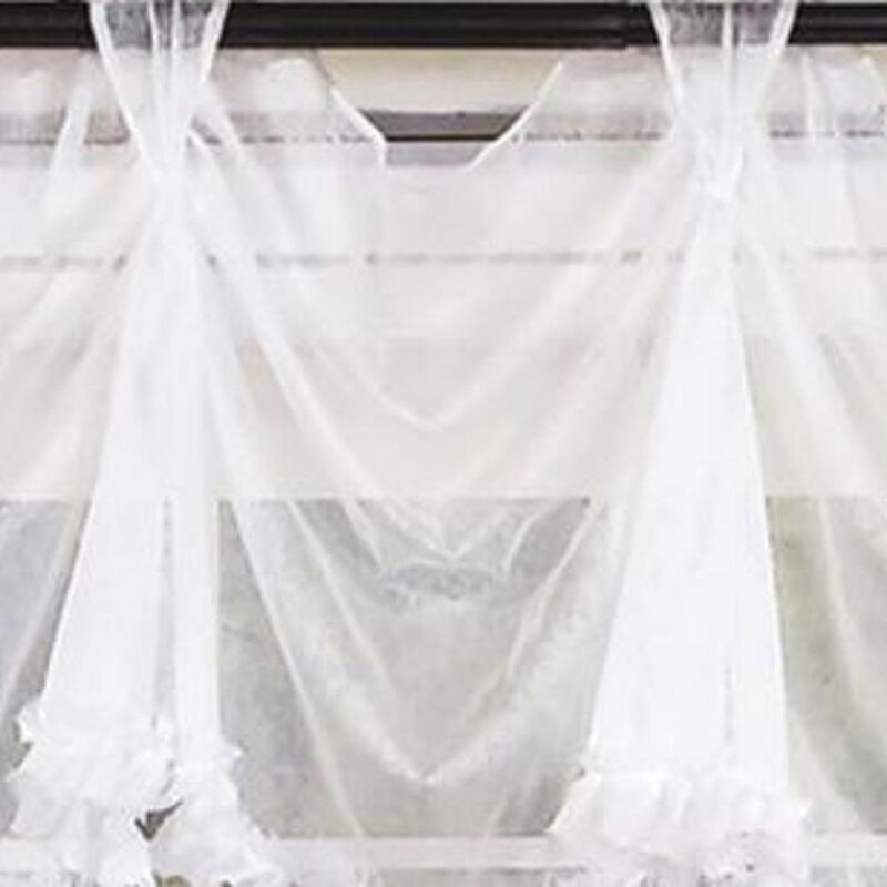 RLF Home Luxurious Modern Design Classic Sheers Victory Swag 3-Scoop Window Valance 50" x 25" Taupe