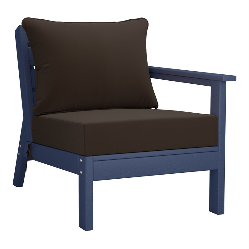 WestinTrends Outdoor Patio HDPE Loveseat Sofa with Patio Cushions