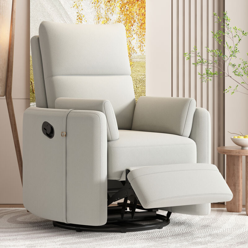 360 Swivel Recliner with Removable Pillows for Living Room
