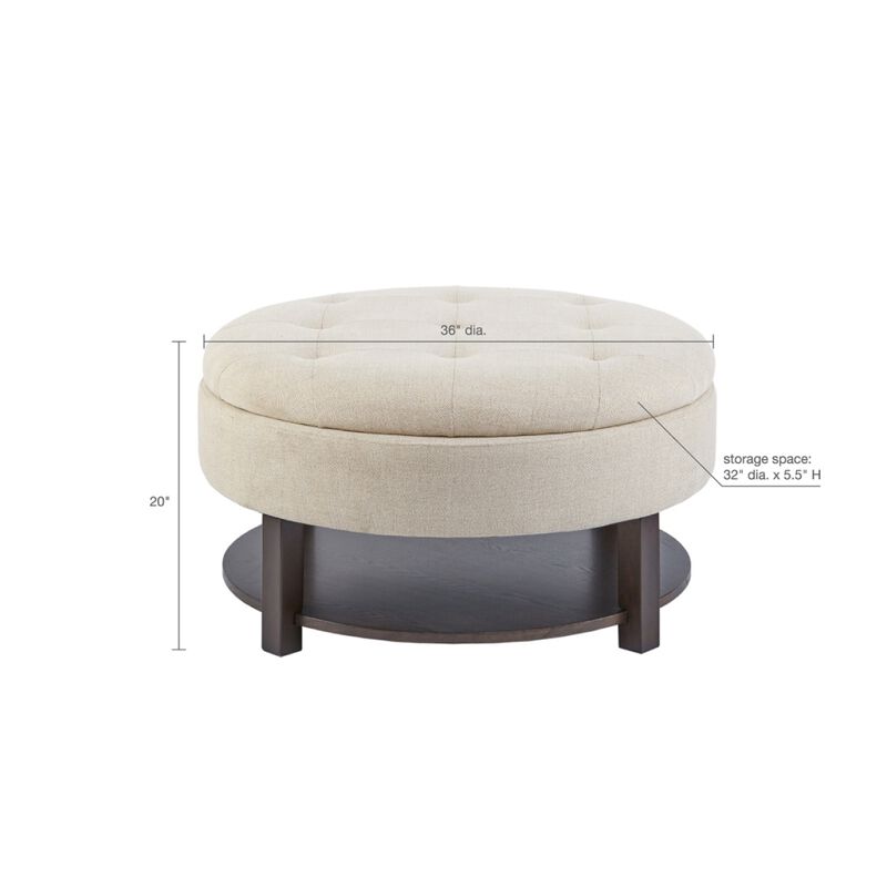 Miller Round Storage Ottoman