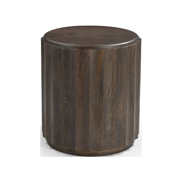 Taran Designs Lennox Round Solid Wood End Table