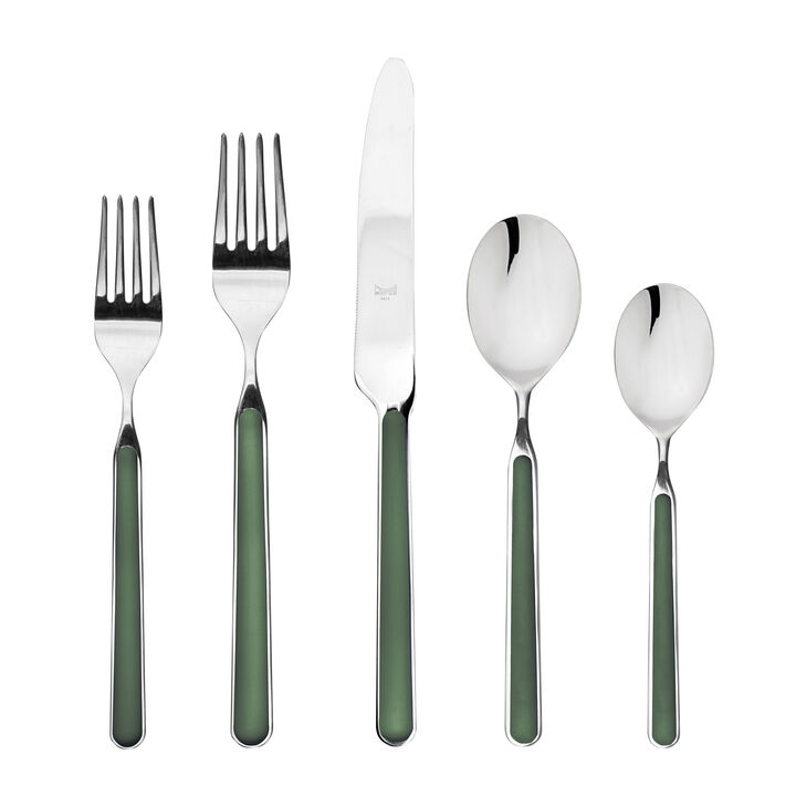 Fantasia 5-Piece Flatware Set in Green