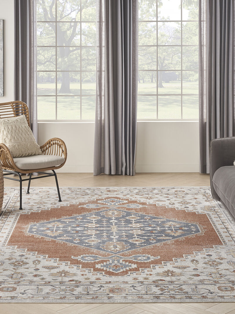Astra Machine Washable ASW11 Gray/Multicolor 9' x 12' Rug