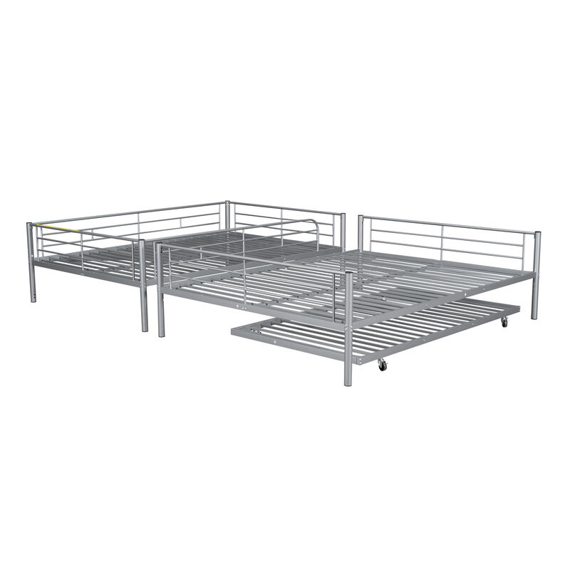 Merax Metal Bunk Bed with Trundle