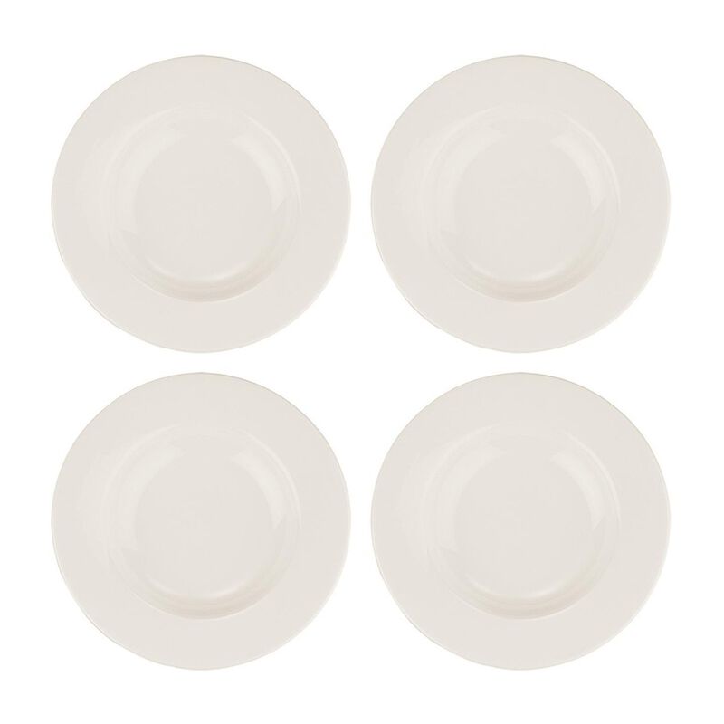 Banquet dia.9" h:1.5" 10 oz. Round Warm White Porcelain Bowl (Set of 4)