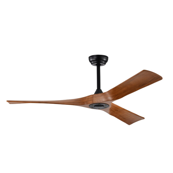 Modern 52" Ceiling Fan with Remote Control, Reversible Motor