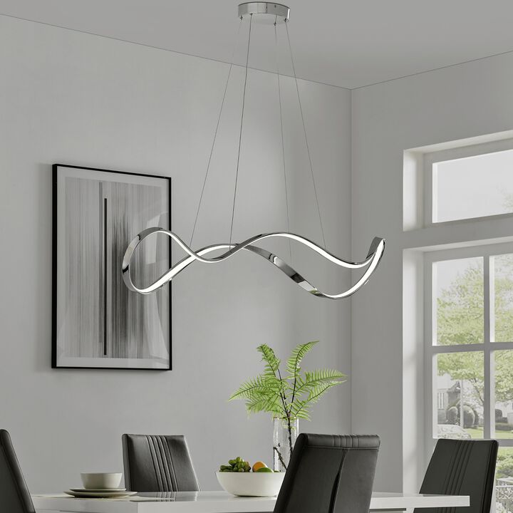 Xiamen Chandelier Chrome Metal Integrated LED Dimmable